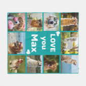 Individuelles Hunde-Foto-Geschenk für Hundebesitze Fleecedecke (Vorderseite (Horizontal))