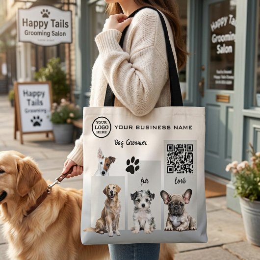 Individuelles Hundefrisörgeschäft Werbemittel Tasche