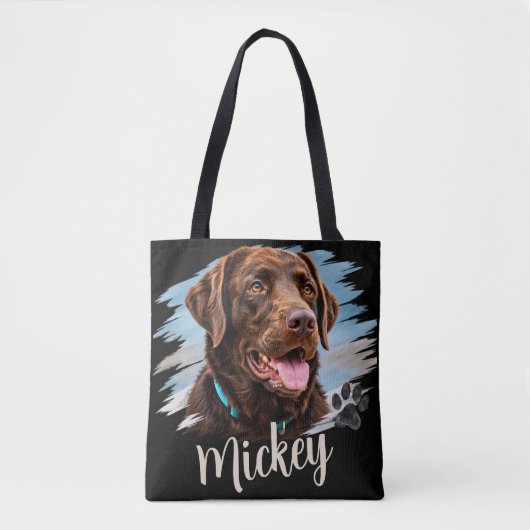 Individuelles Hundeporträt Tasche (Vorderseite)