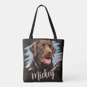 Individuelles Hundeporträt Tasche (Rückseite)