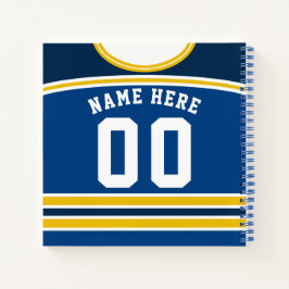 Individuelles Ice Hockey Jersey Template Notebook Notizbuch