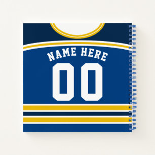 Individuelles Ice Hockey Jersey Template Notebook Notizbuch