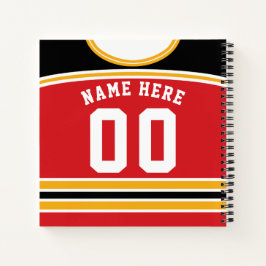 Individuelles Ice Hockey Jersey Template Notebook Notizbuch