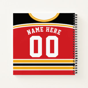 Individuelles Ice Hockey Jersey Template Notebook Notizbuch