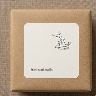 Individuelles Introvertierten-Geschenk Minimalisti Quadratischer Aufkleber