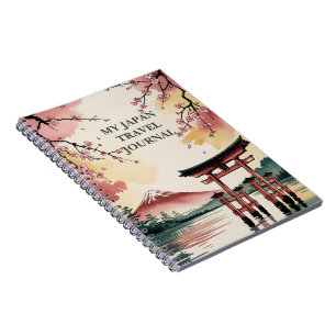 Individuelles Japan-Reisejournal Personalisierter  Notizblock