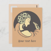 Individuelles Jugendstil-Design Postkarte (Vorne/Hinten)