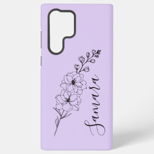 Individuelles Juli-Delphinium-Geburtsblumengeschen Samsung Galaxy Hülle