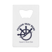 Individuelles Kapitänsboot Nautisches Geschenk Geldbeutel Flaschenöffner (Vorderseite)