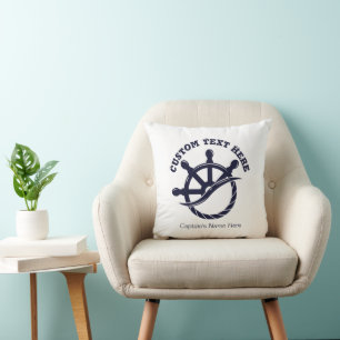 Individuelles Kapitänsboot Nautisches Geschenk Kissen