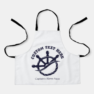 Individuelles Kapitänsboot Nautisches Geschenk Schürze