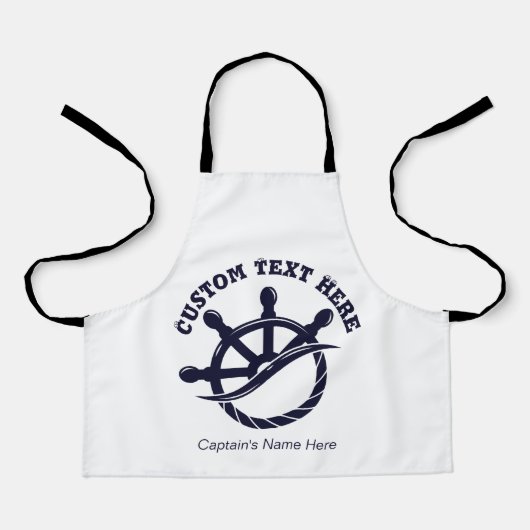 Individuelles Kapitänsboot Nautisches Geschenk Schürze (Vorderseite)