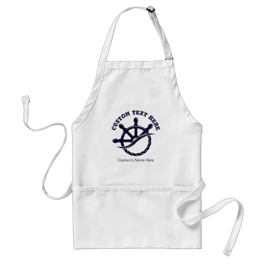 Individuelles Kapitänsboot Nautisches Geschenk Schürze (Vorne)