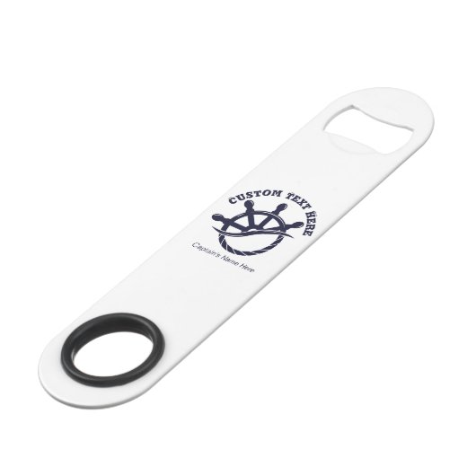 Individuelles Kapitänsboot Nautisches Geschenk Speed Flaschenöffner (Vorderseite Schrägansicht)