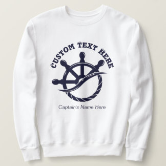 Individuelles Kapitänsboot Nautisches Geschenk Sweatshirt