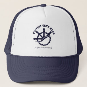 Individuelles Kapitänsboot Nautisches Geschenk Truckerkappe