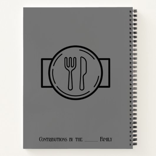 Individuelles kreatives Spiralband Rezept Notizblock (Rückseite)