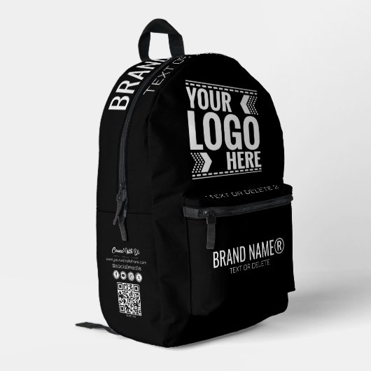 Individuelles Logo, Geschäfts- oder Markenlogo per Bedruckter Rucksack (Rückseitige Ecke links)