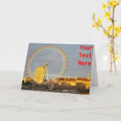 Individuelles London Eye Karte (Gelbe Blume)