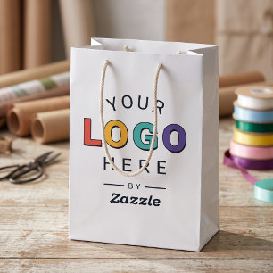 Individuelles Markenlogo-Design Mittlere Geschenktüte