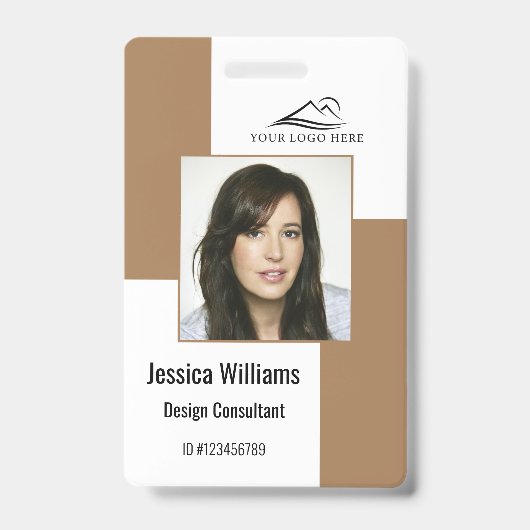 Individuelles, modernes Corporate Employee ID Abze Ausweis (Front)