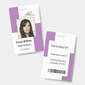 Individuelles, modernes Corporate Mitarbeiter-ID-A Ausweis (Front & Back)