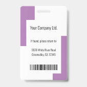 Individuelles, modernes Corporate Mitarbeiter-ID-A Ausweis (Back)
