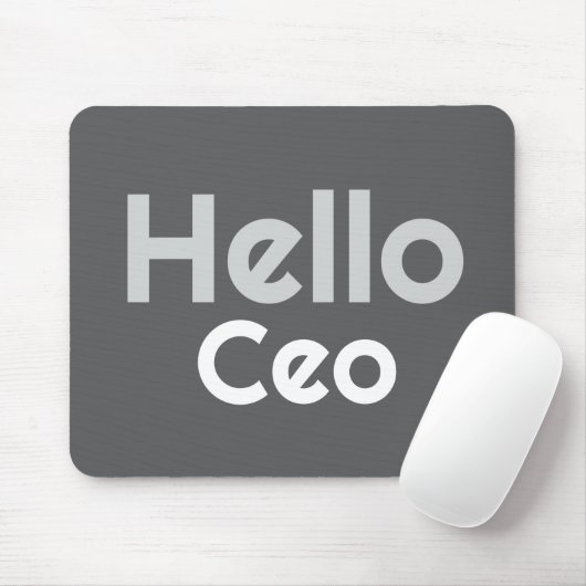 Individuelles modernes elegantes graues HelloCeo M Mousepad (Mit Mouse)