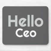 Individuelles modernes elegantes graues HelloCeo M Mousepad (Vorne)