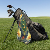 Individuelles Monogramm Anfangsbuchstabe Name Gäns Golfhandtuch (Gras)