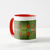 Individuelles Monogramm Anfangsbuchstabe Name Mari Tasse (Vorderseite Links)