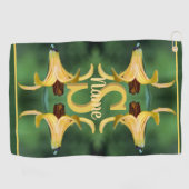 Individuelles Monogramm Anfangsbuchstabe Name Wild Golfhandtuch (Horizontal)