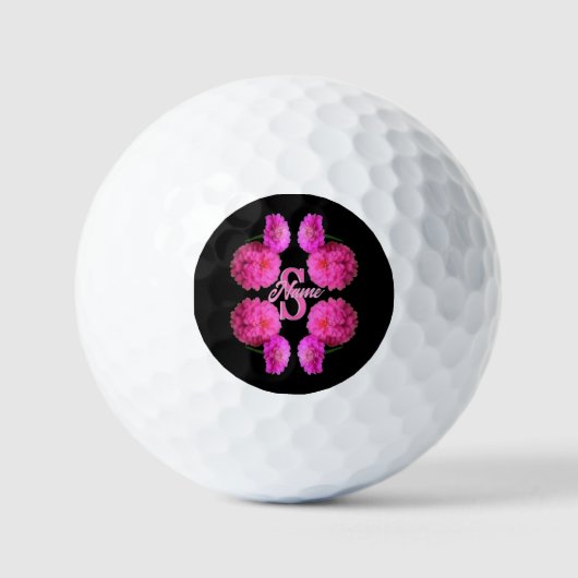 Individuelles Monogramm Anfangsbuchstabe Name Zinn Golfball (Vorderseite)
