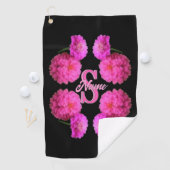 Individuelles Monogramm Anfangsbuchstabe Name Zinn Golfhandtuch (Insitu)