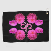 Individuelles Monogramm Anfangsbuchstabe Name Zinn Golfhandtuch (Horizontal)