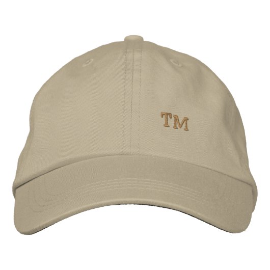 Individuelles Monogramm Bestickte Baseballkappe (Vorderseite)