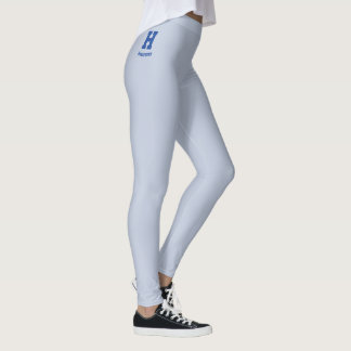 Individuelles Monogramm Elegantes Ferien Blau Leggings