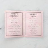 Individuelles Monogramm faltbare Hochzeitsprogramm Programm (Innenseite)
