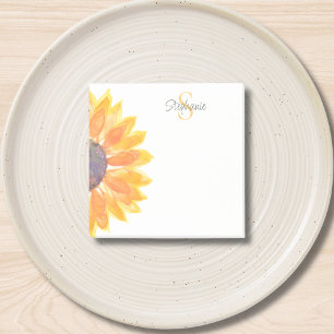 Individuelles Monogramm Floral Post-it Klebezettel