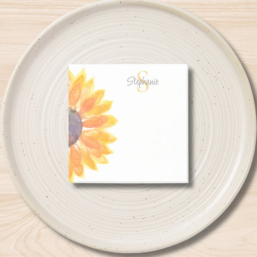 Individuelles Monogramm Floral Post-it Klebezettel
