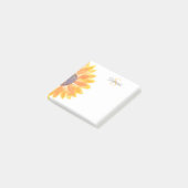 Individuelles Monogramm Floral Post-it Klebezettel (angewinkelt)