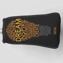 Individuelles Monogramm für Inspirationslampen Golf Headcover