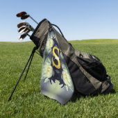 Individuelles Monogramm Ihr Anfangsbuchstabe Name Golfhandtuch (Gras)