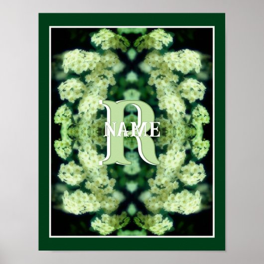 Individuelles Monogramm Ihr Anfangsbuchstabe Name Poster (Vorne)