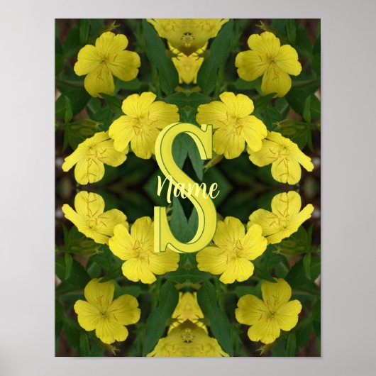 Individuelles Monogramm Ihr Anfangsbuchstabe Name Poster (Vorne)