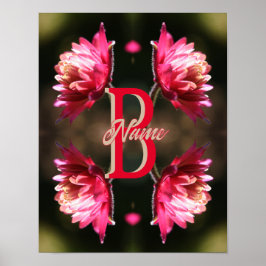 Individuelles Monogramm Ihr Anfangsbuchstabe Name  Poster