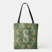 Individuelles Monogramm Ihr Anfangsbuchstabe Name Tasche (Rückseite)