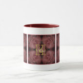 Individuelles Monogramm Ihr Anfangsbuchstabe Name  Tasse (Zentrum)