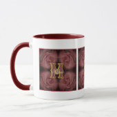 Individuelles Monogramm Ihr Anfangsbuchstabe Name  Tasse (Links)