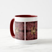 Individuelles Monogramm Ihr Anfangsbuchstabe Name  Tasse (Vorderseite Links)